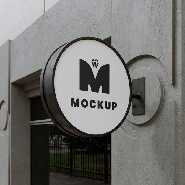 Free Outdoor Business Sign Mock-Up Psd