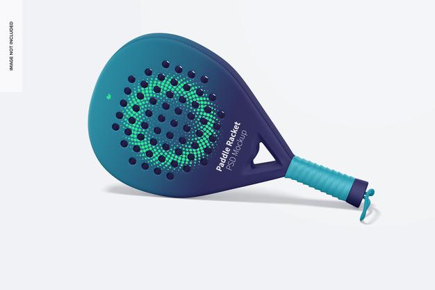 Free Paddle Racket Mockup, Leaned Psd