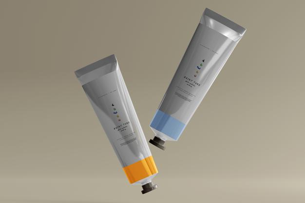 Free Paint Tube Mockups Psd
