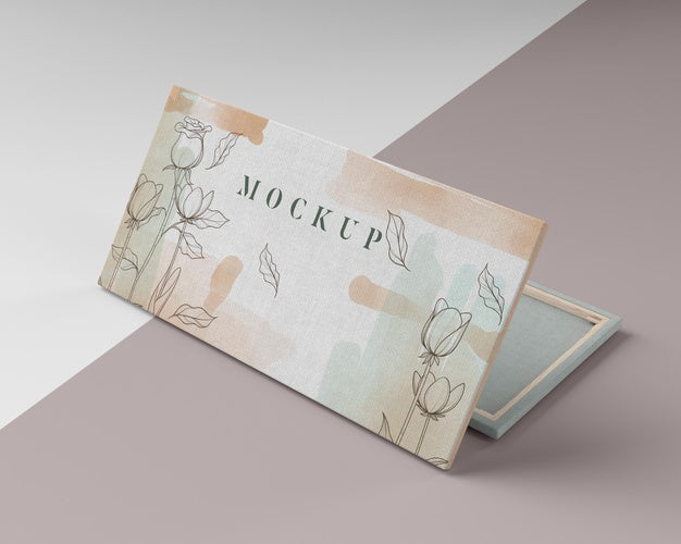 Free Painting Canvas Mock With Linen Fabric Psd