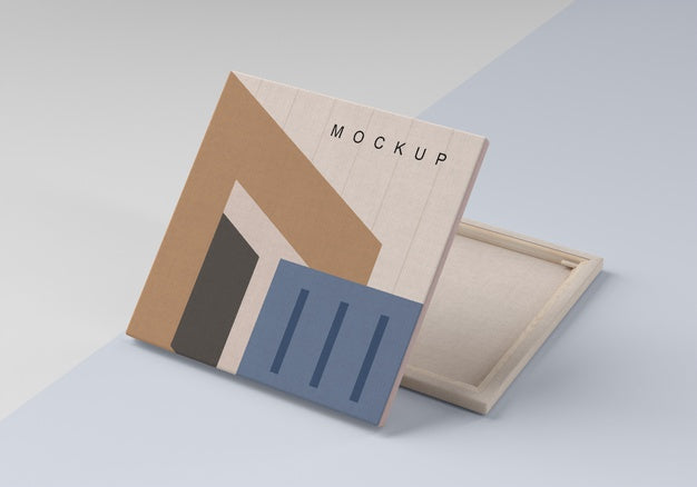 Free Painting Canvas Mock With Linen Fabric Psd