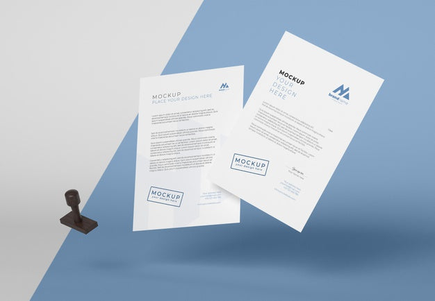 Free Paper And Seal Mock-Up Arrangement Psd