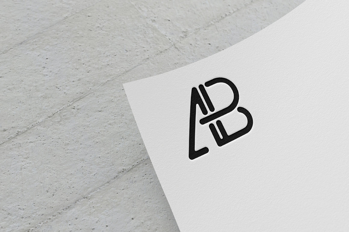 Free Paper Logo Mockup