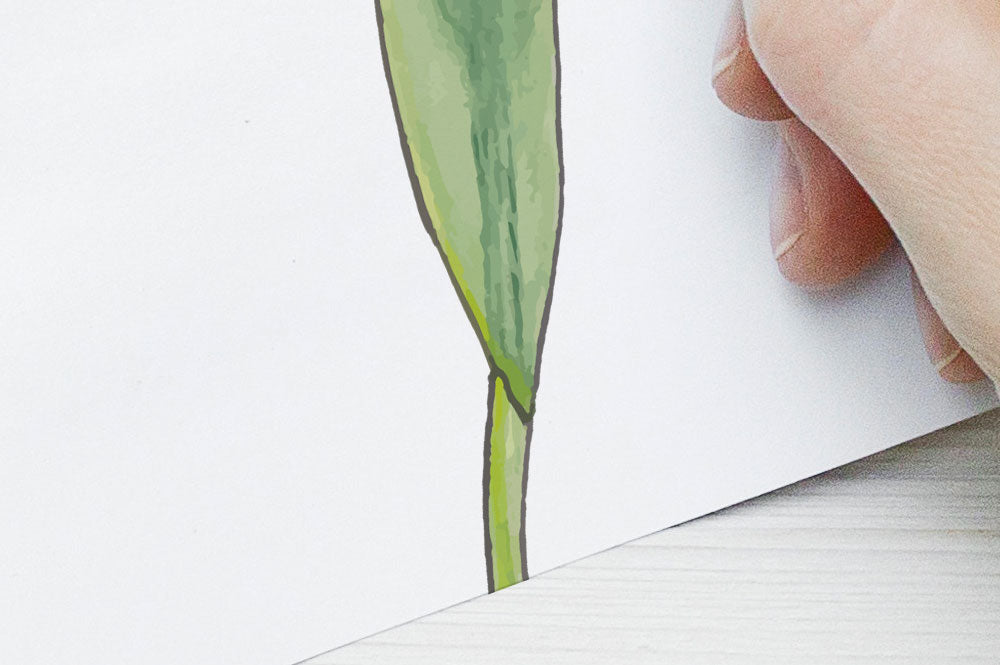 Free High Resolution White Sketch Paper Mockup with a Hand Drawing