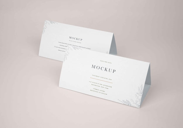 Free Paper Table Tent Mockup Design Psd