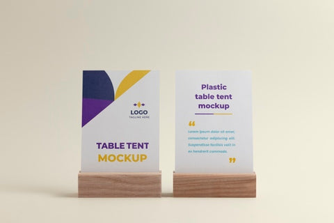 Free Paper Table Tent Mockup Isolated Psd