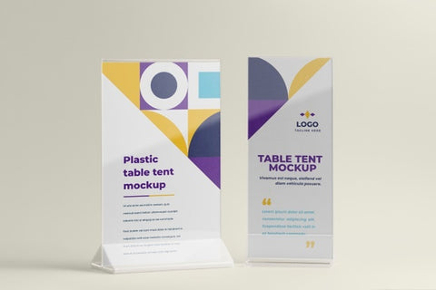Free Paper Table Tent Mockup Isolated Psd