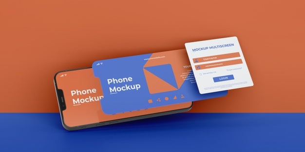Free Phone Mockup Design Of Multiscreen Gravity Psd