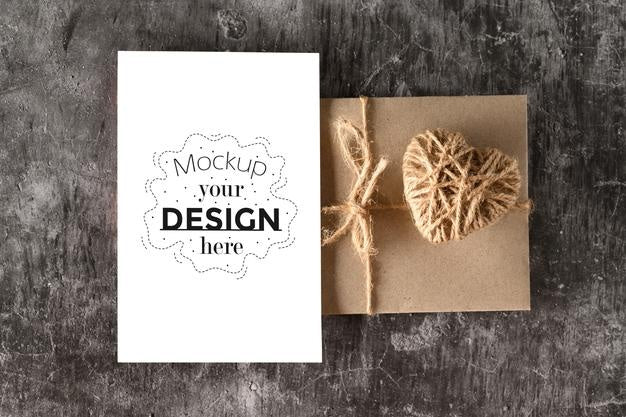 Free Photo Of Card With Place For Writing Message For Lover Psd