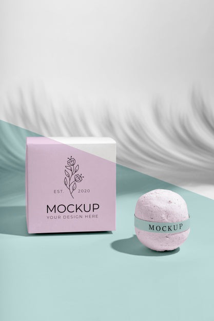 Free Pink Box And Bath Bomb Psd
