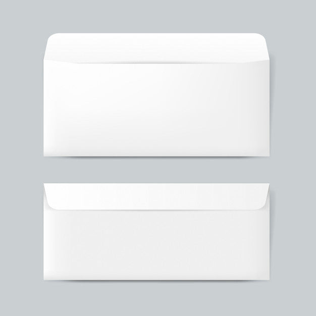 Free Plain Paper Envelope Design Mockup Vector Psd