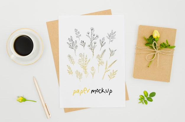 Free Plants And Coffee Botanical Mock-Up Psd