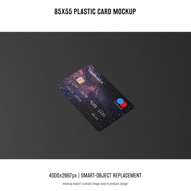 Free Plastic Credit Card Mockup Psd