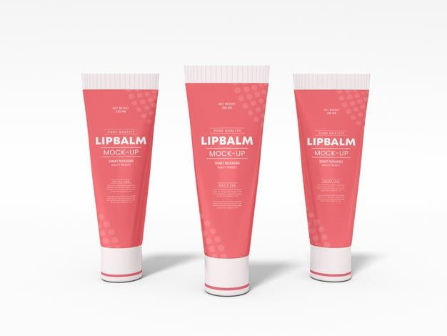 Free Plastic Lip Balm Tube With Box Mockup Psd