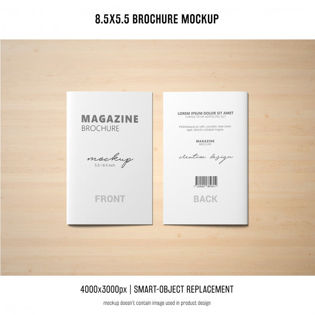 Free Portrait Brochure Mockup Psd