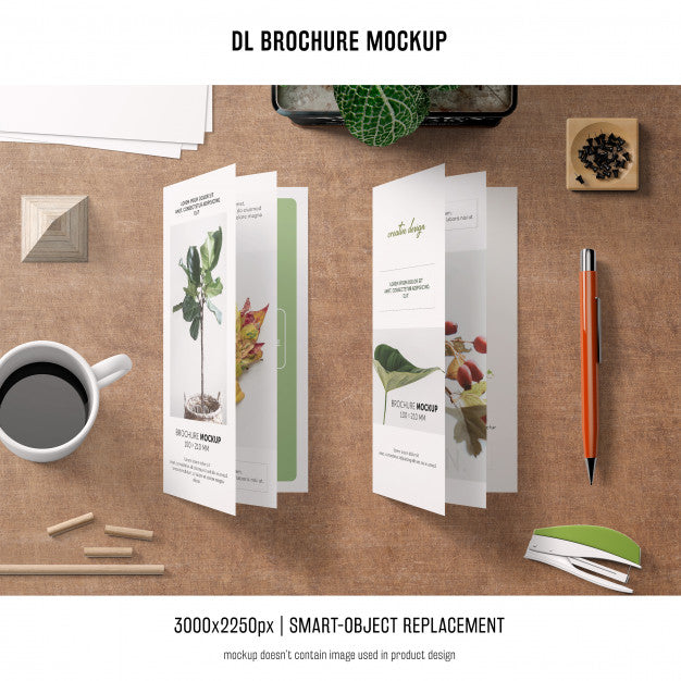 Free Portrait Dl Brochure Mockup Psd