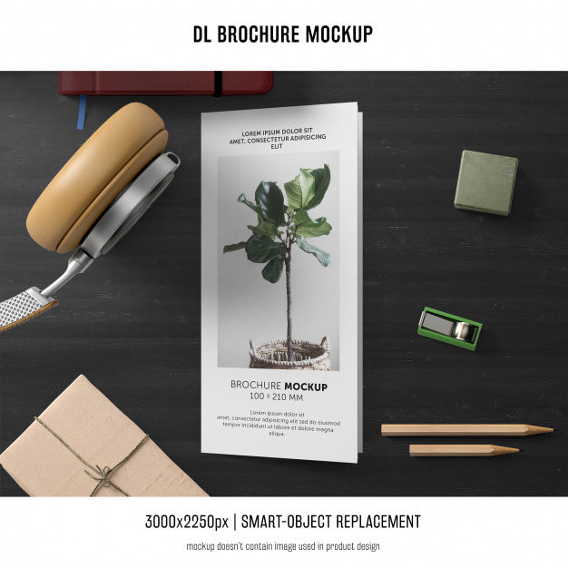 Free Portrait Dl Brochure Mockup Psd