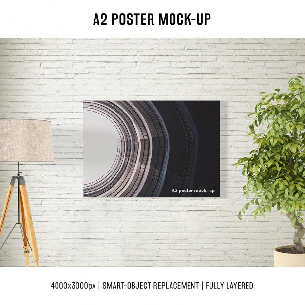 Free Poster Mock Up Template Psd