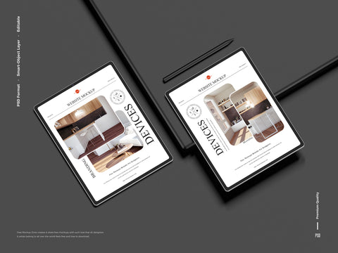 Free Premium Branding Devices Website Mockup