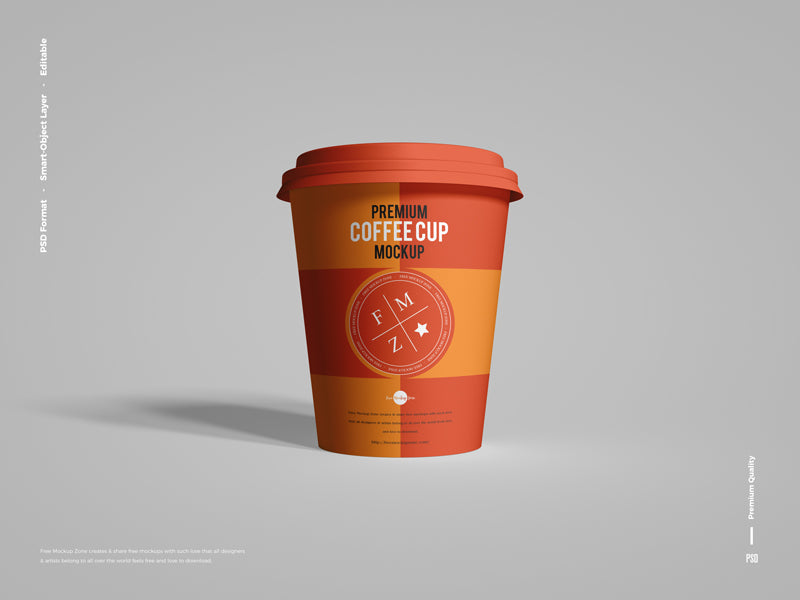 Free Premium Coffee Cup Mockup
