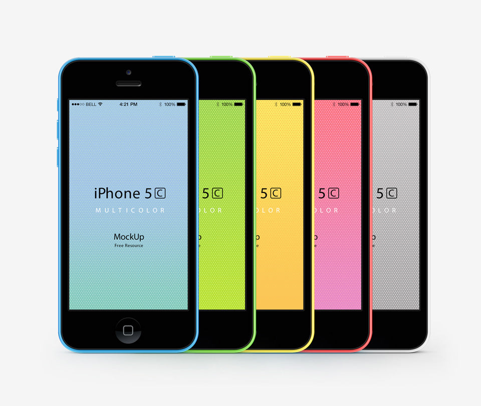 Free iPhone 5C Psd Vector Mockup