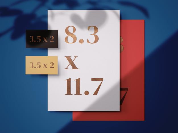 Free Print Stationery Mockup Template Psd