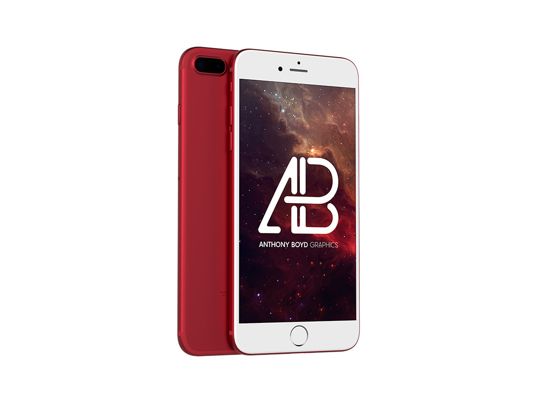 Free Product Red Iphone 7 Plus Mockup Vol.1