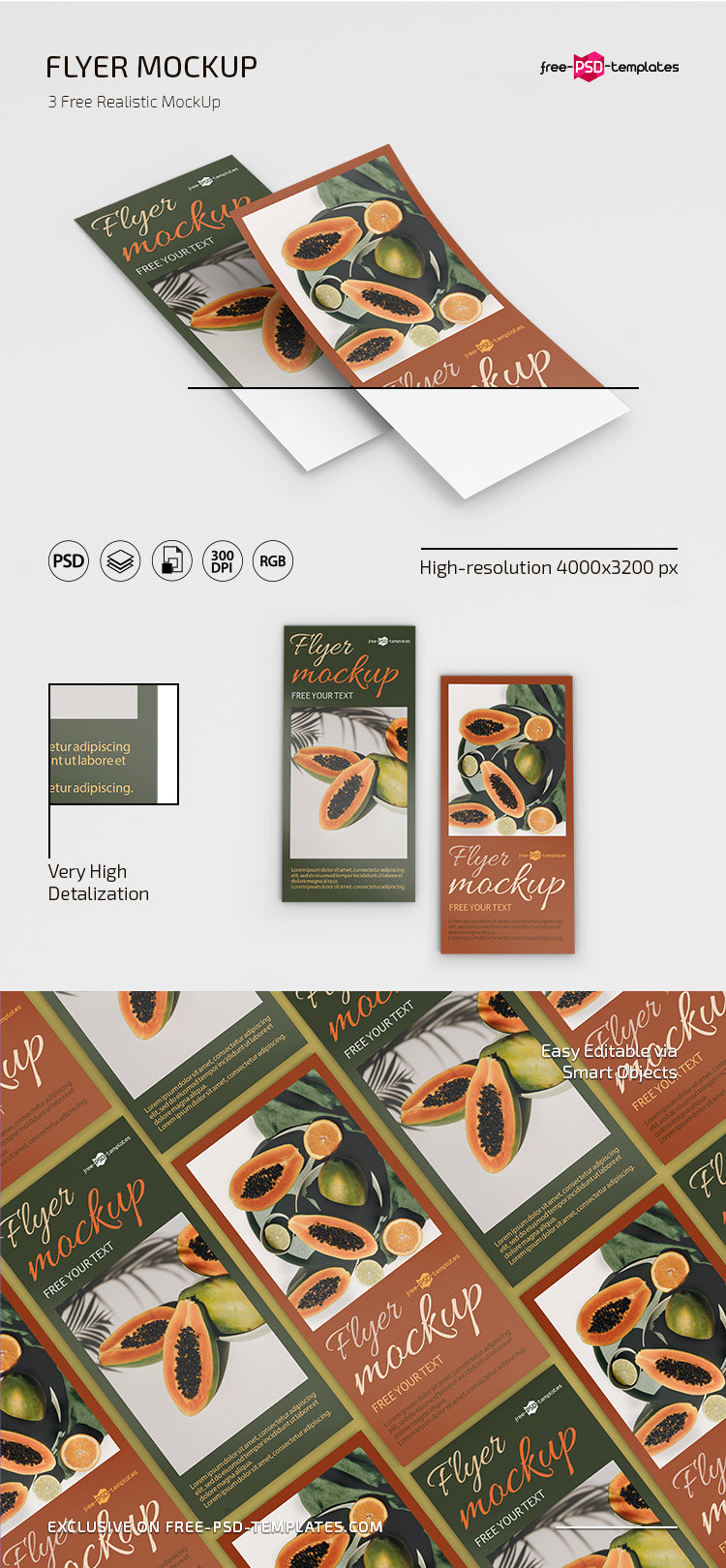 Free Psd Flyer Mockup Template