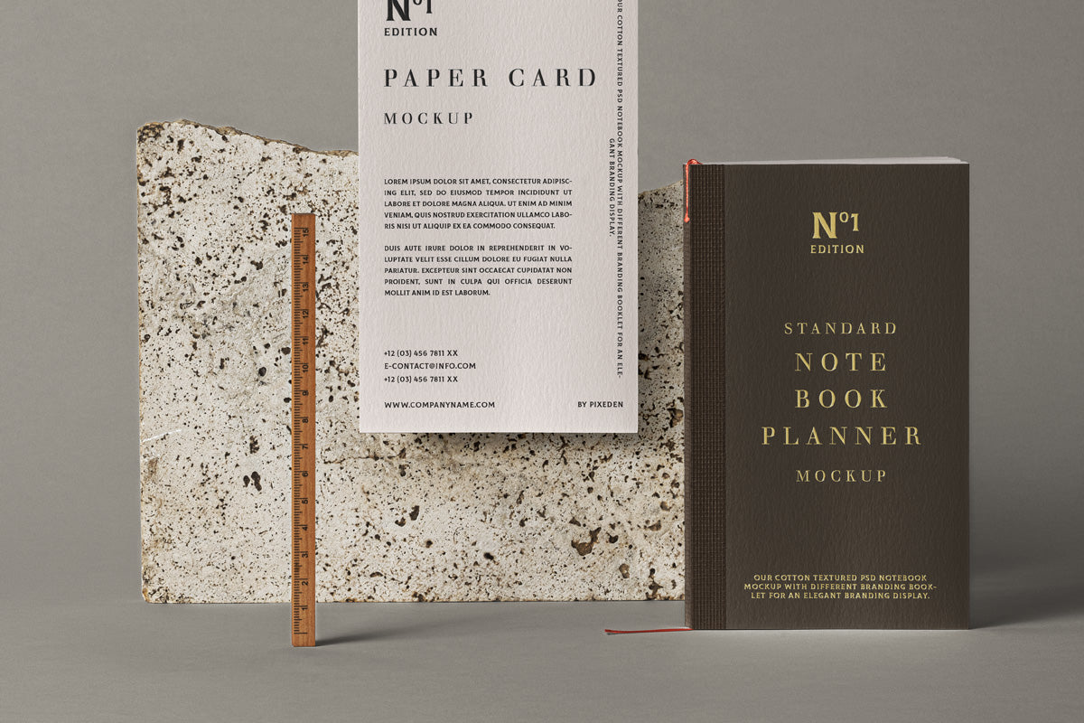 Free Psd Notebook Stationery Mockup 2
