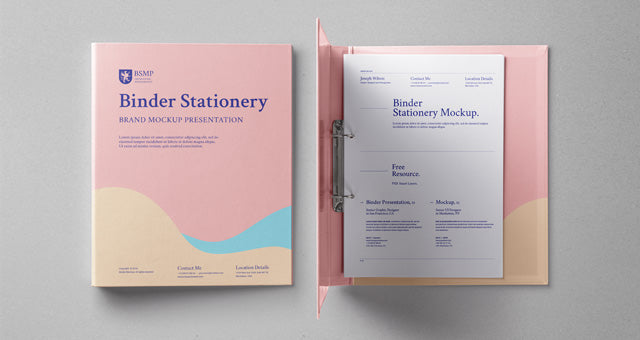 Free Psd Ring Binder Folder Mockup