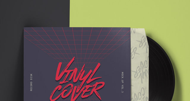 Free Psd Vinyl Cover Record Mockup Vol4