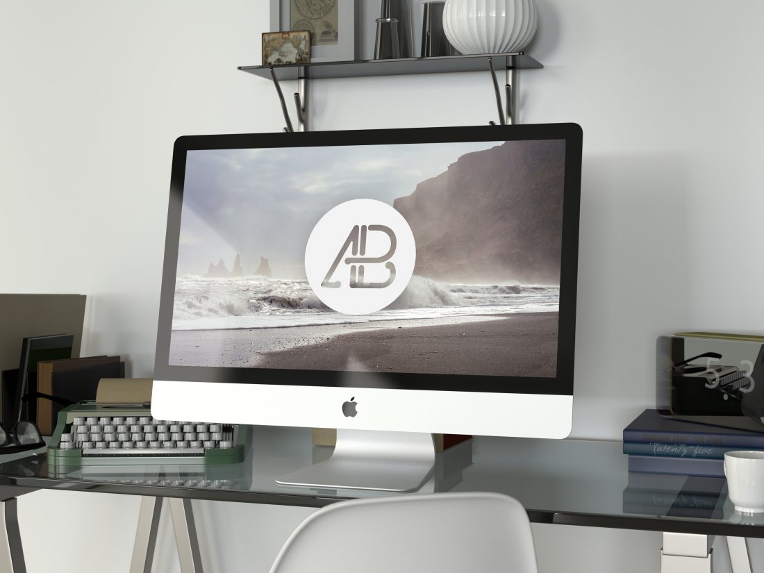 Free Realistic 5K Imac Mockup Vol.2