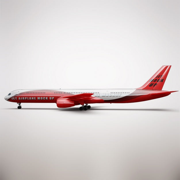 Free Realistic Airplane Presentation Psd