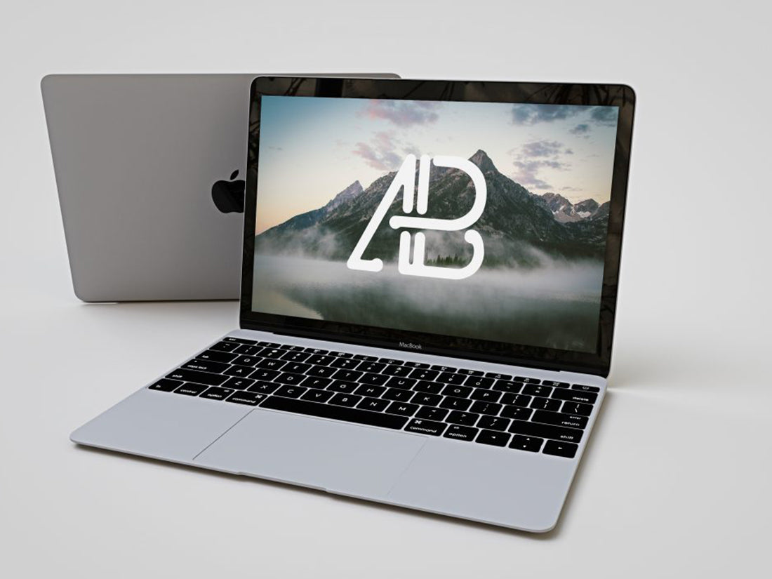 Free Realistic Apple Macbook Mockup