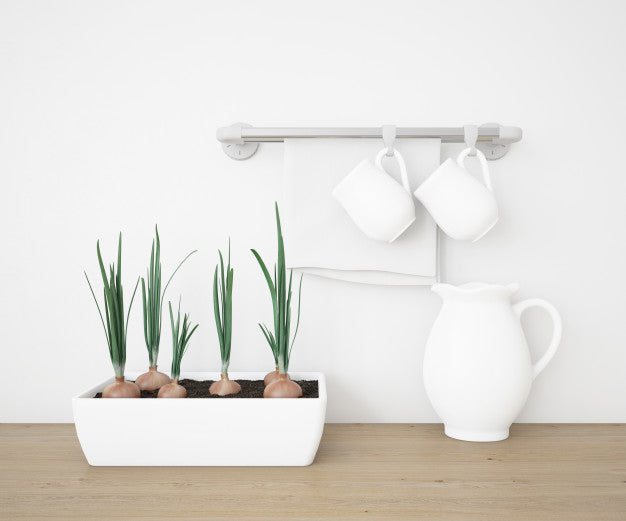 Free Realistic Mugs And Teapot In A Kitchen Psd