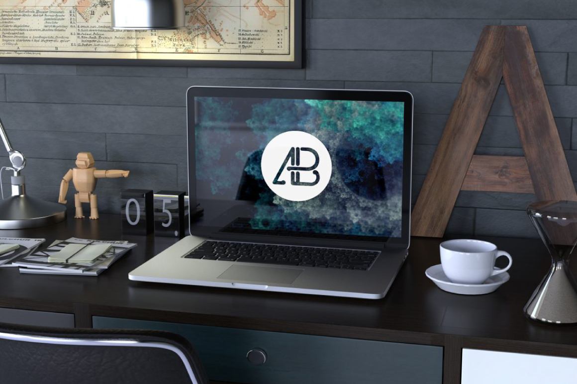 Free Realistic Retina Macbook Pro Mockup Vol.2