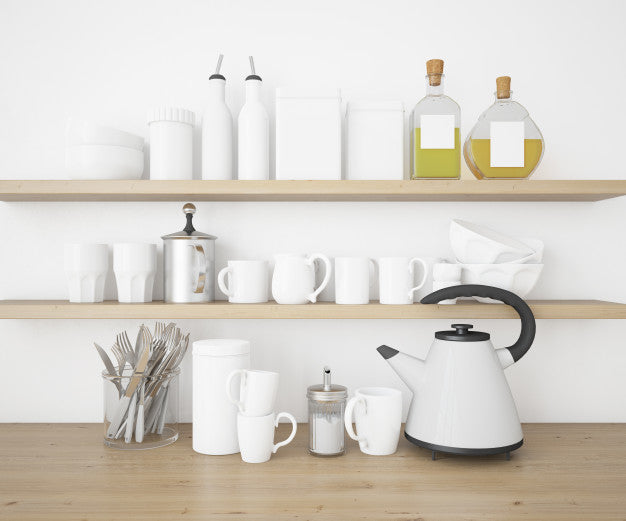 Free Realistic Utensils Kitchen And Cutlery Mockup Psd