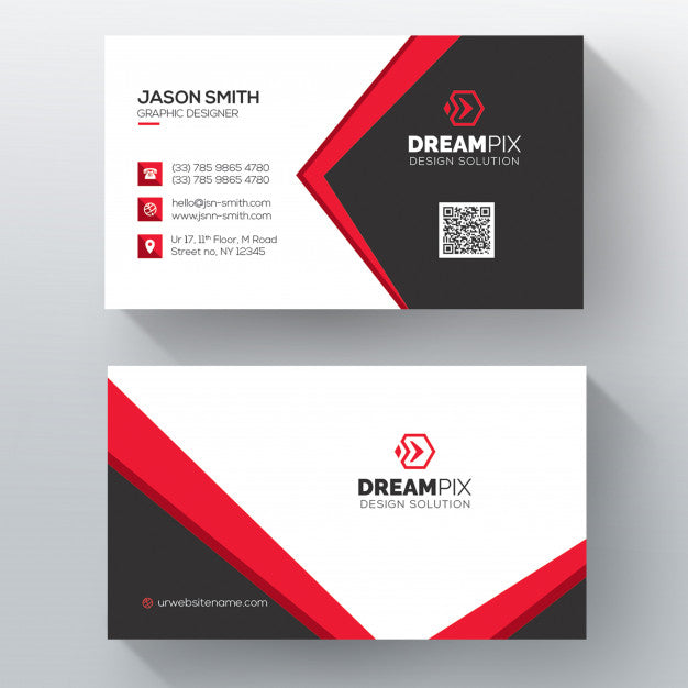 Free Red Elegant Corporate Card Psd