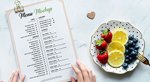 Free Restaurant Menu / Flyer Mockup Psd