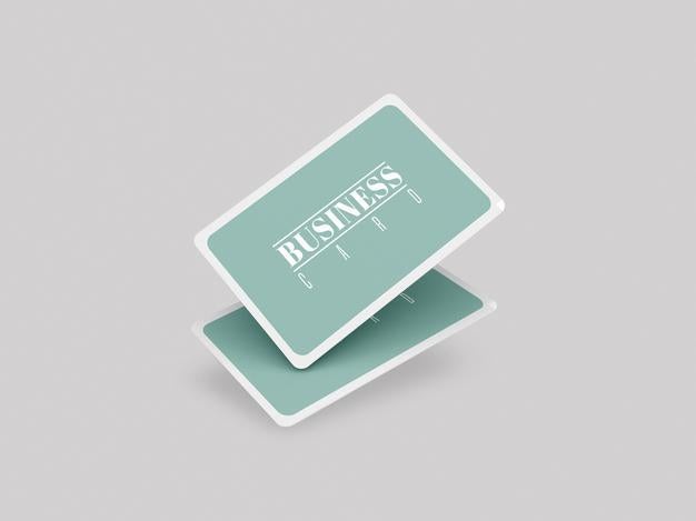 Free Rounded Business Cards Mockup Psd