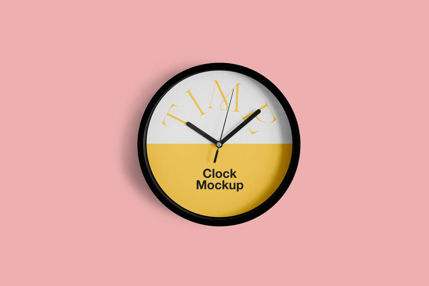 Free Rounded Clock Mockup