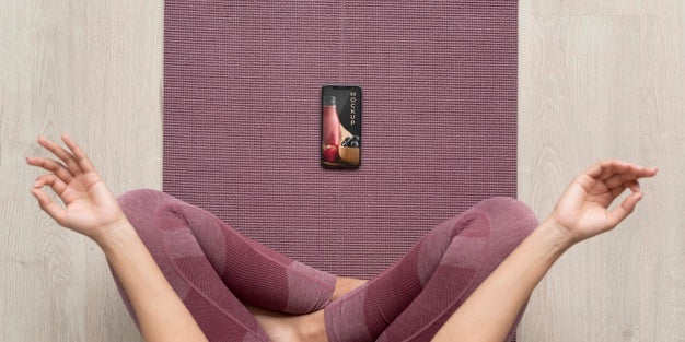 Free Selfcare At Home With Device Mockup Psd