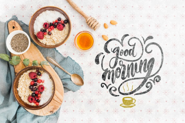 Free Set Of Breakfast Granola Bowls Psd