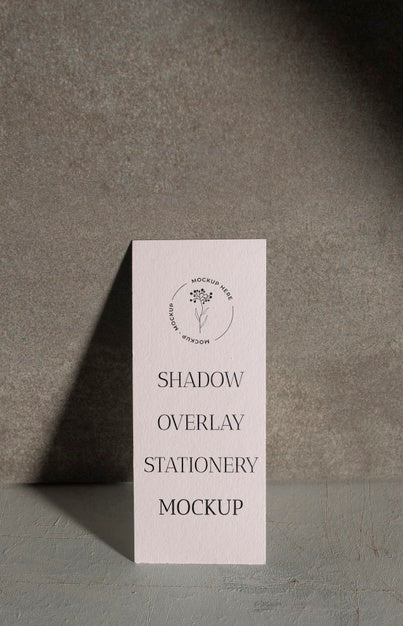 Free Shadow Overlay Stationery Mockup Psd