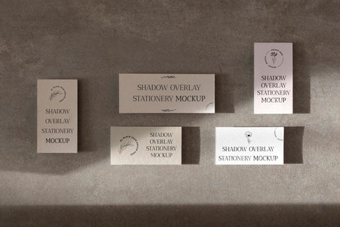 Free Shadow Overlay Stationery Mockup Psd