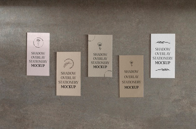 Free Shadow Overlay Stationery Mockup Psd