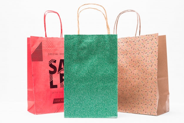 Free Shopping Bag Mockup In Different Colors Psd