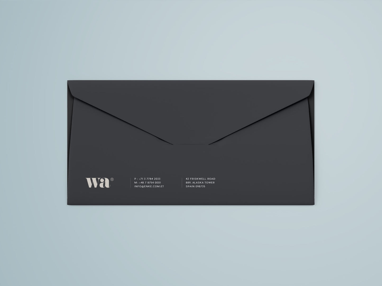 Free Side Seam Envelope Mockup