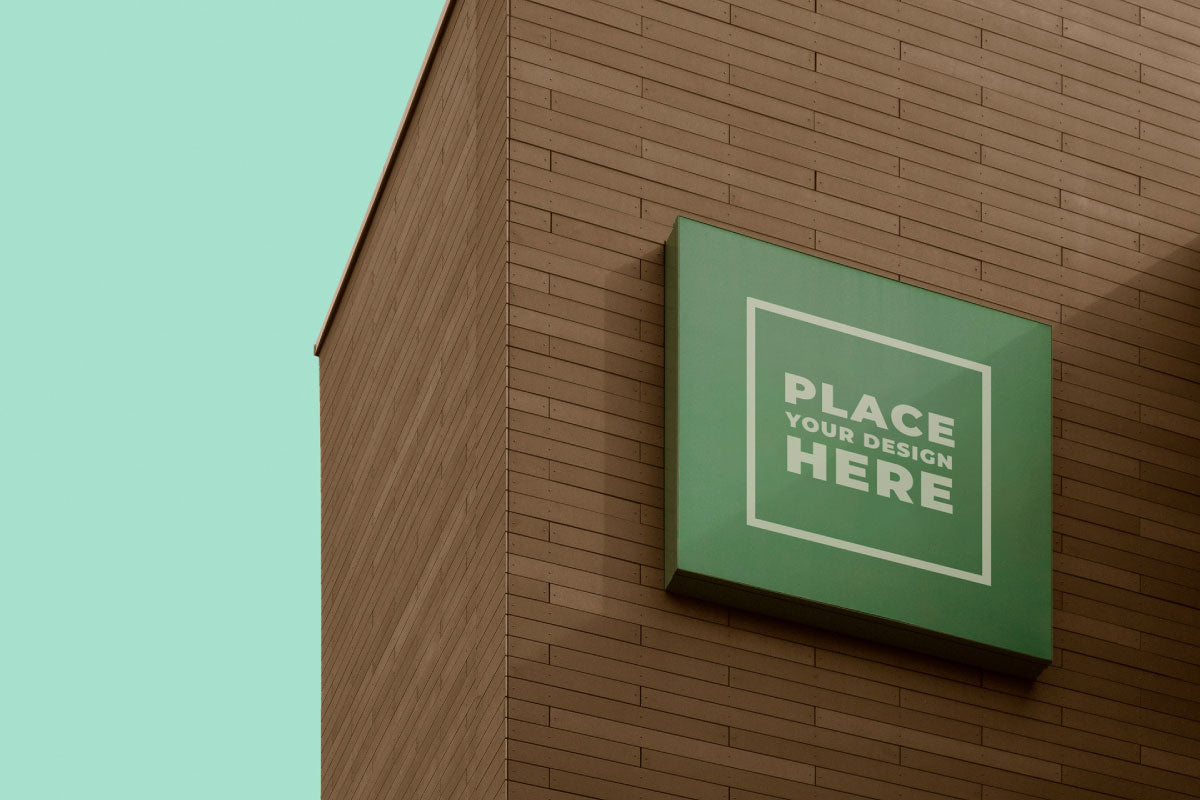 Free Building Sign Branding PSD Mockup