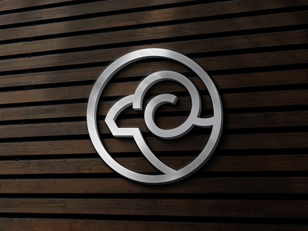 Free Silver Sign Logo Mockup